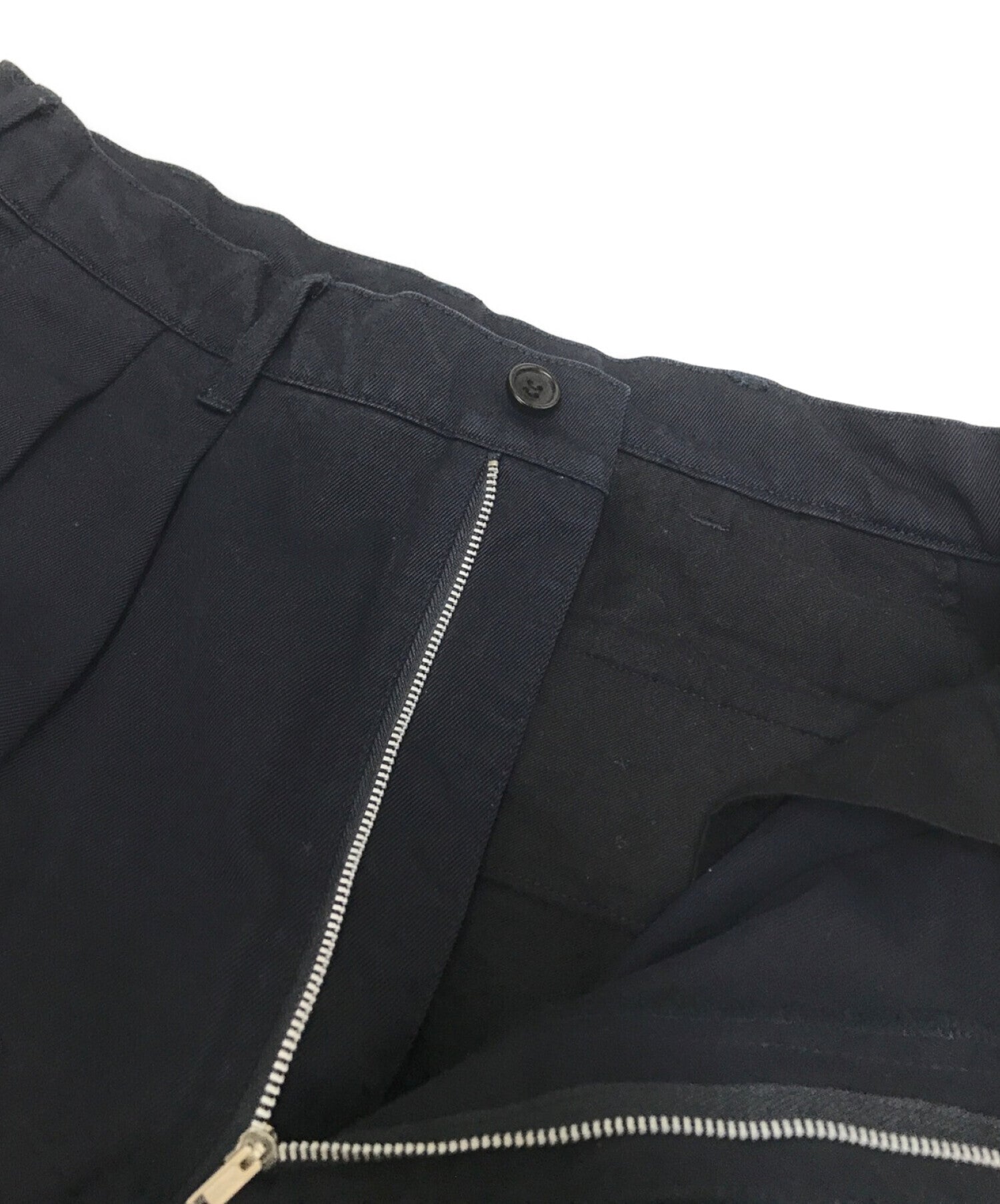 COMME des GARCONS HOMME 2-tuck wide pants Product-dyed processed Zipper fly  HH-P016