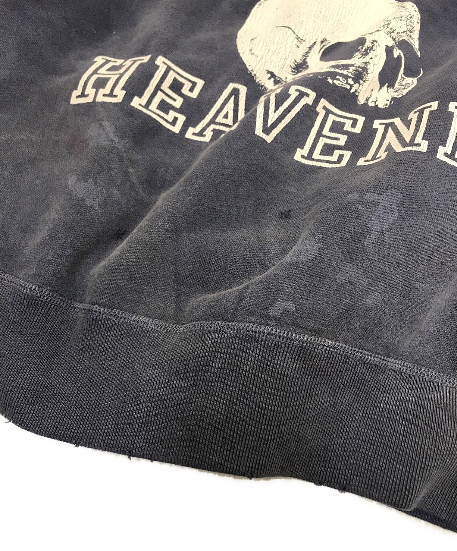 SAINT MICHAEL SKULL USED CREW NECK SWEAT Used, Damaged, Boro College  Sweatshirt SM-A21-0000-027