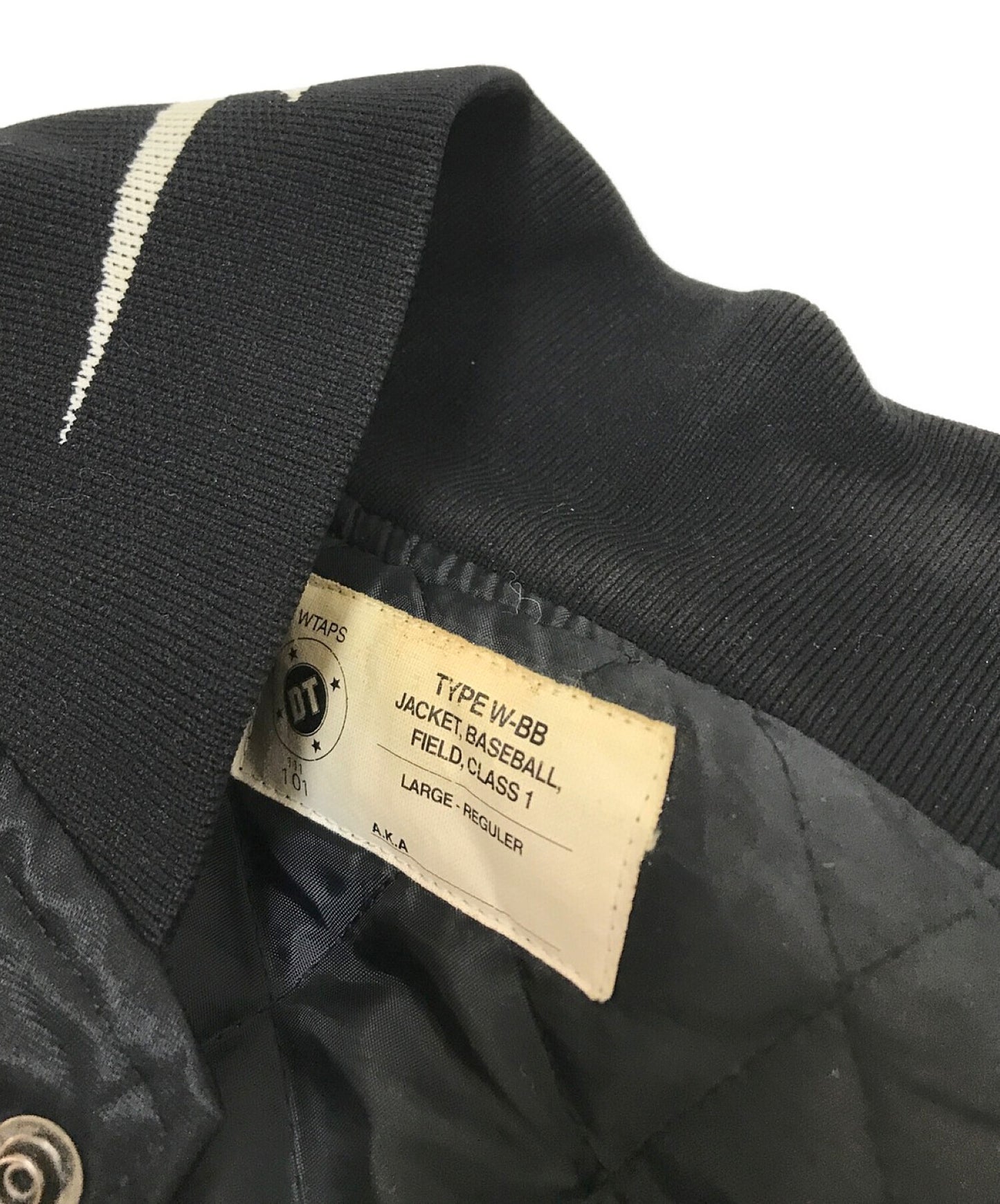 [Pre-owned] WTAPS Type W-BB Baseball Jacket Souvenir Jacket Blouson Embroidery Patch Archive