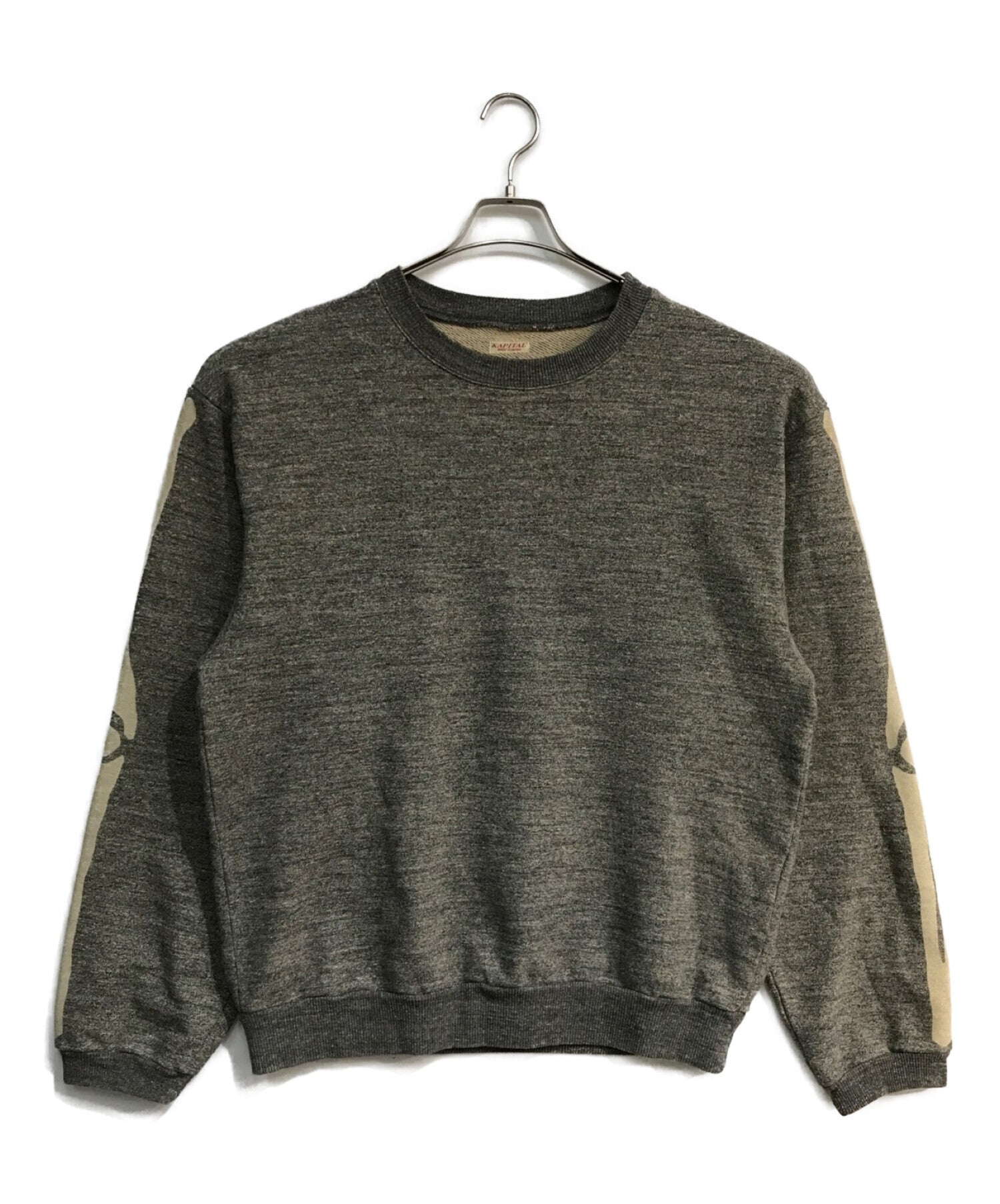 kapital スウェット　ヴィンテージ加工　アーカイブ Pre-owned] KAPITAL Charcoal mock-lined BIG crew sweatshirt EK-1059