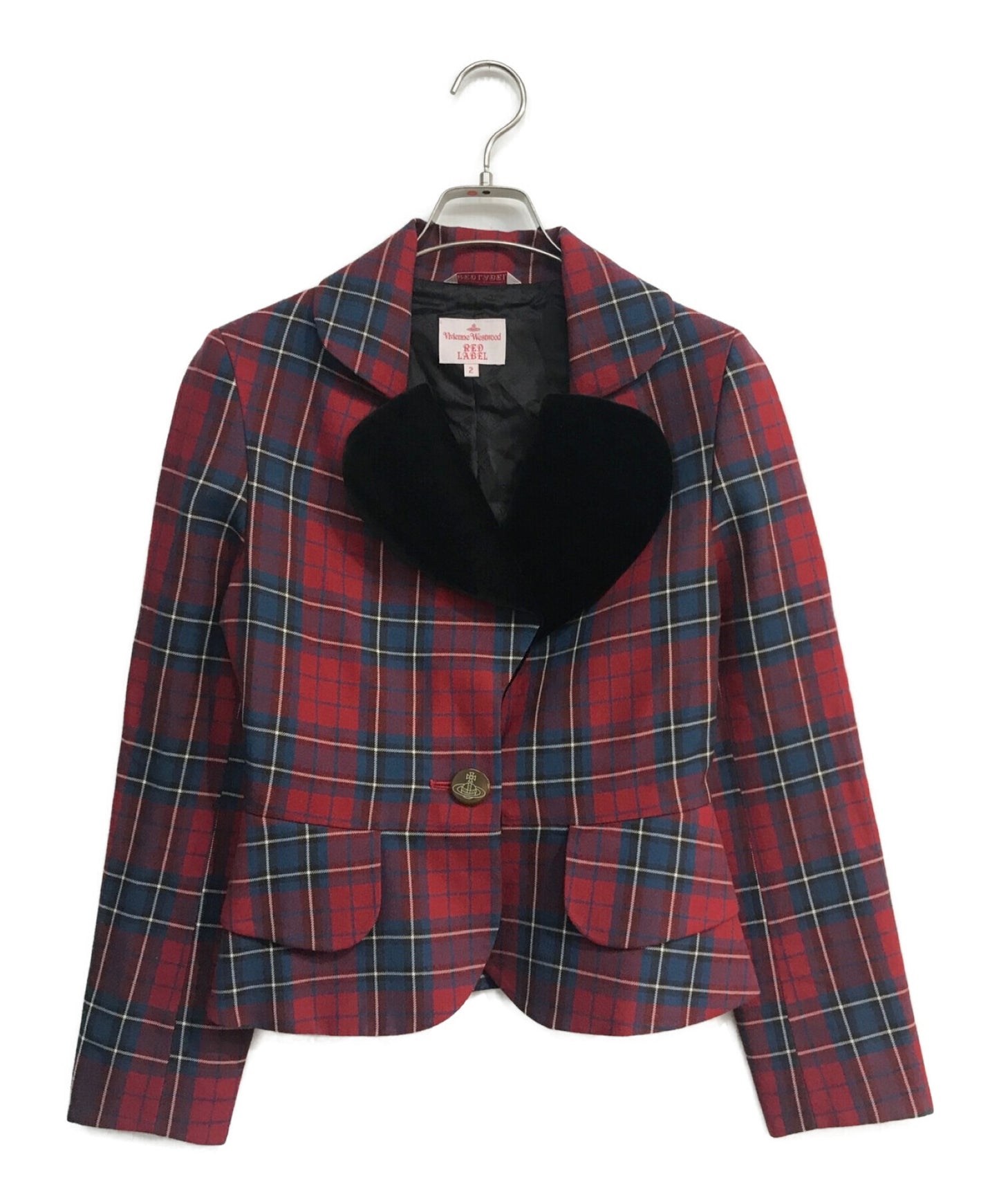 Vivienne Westwood Red Label Tartan Plaid Love Jacket 16-01-452005 16-01-452005