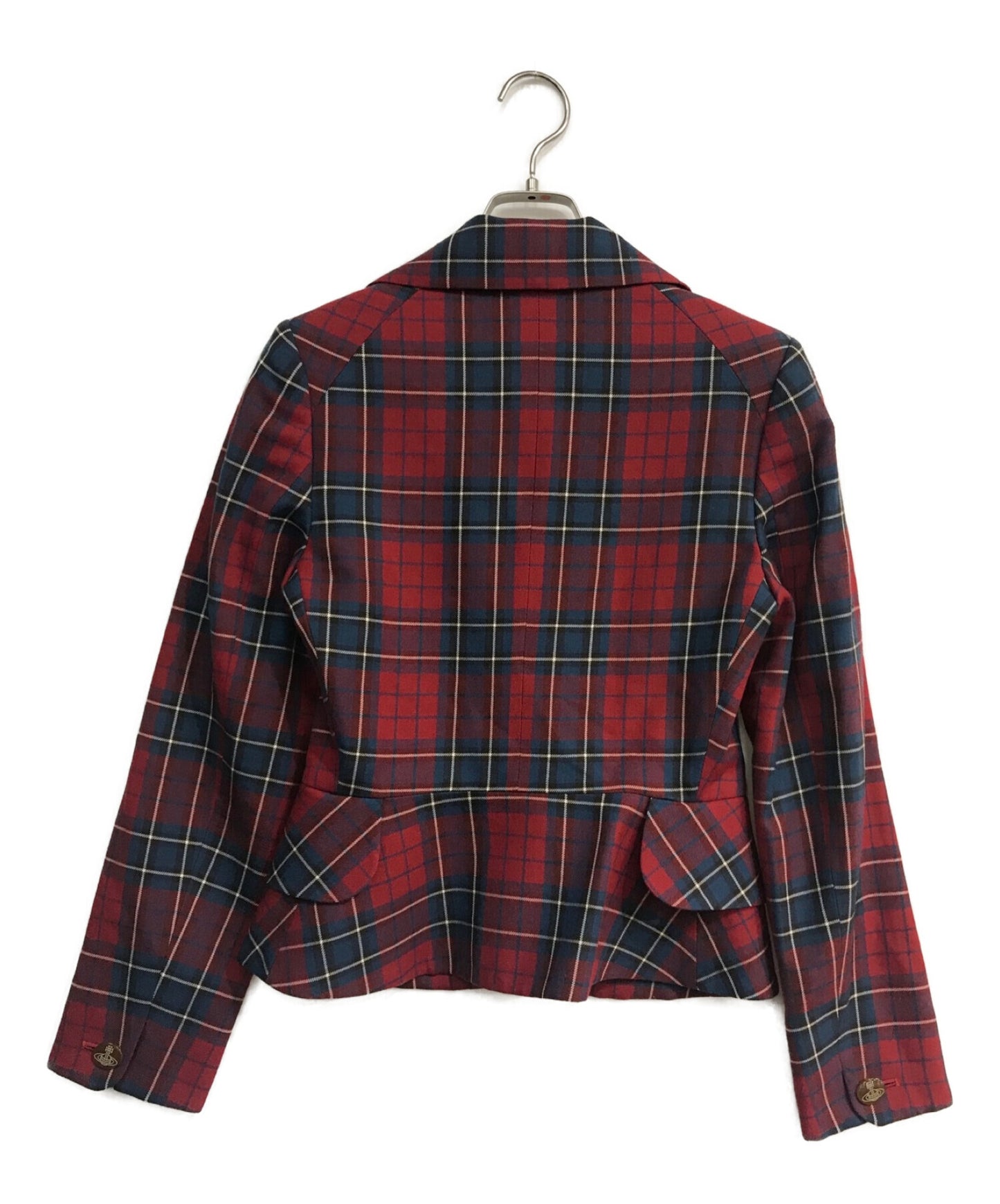 Vivienne Westwood Red 라벨 Tartan 격자 무늬 러브 재킷 16-01-452005 16-01-452005