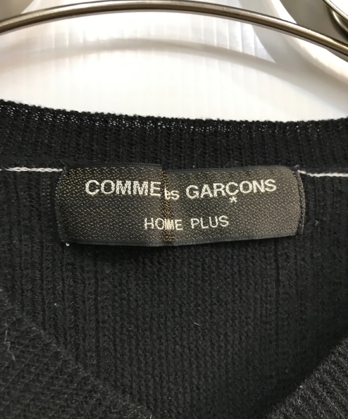 [Pre-owned] COMME des GARCONS HOMME PLUS V-neck knit PN-040070 black AD1999 PN-040070