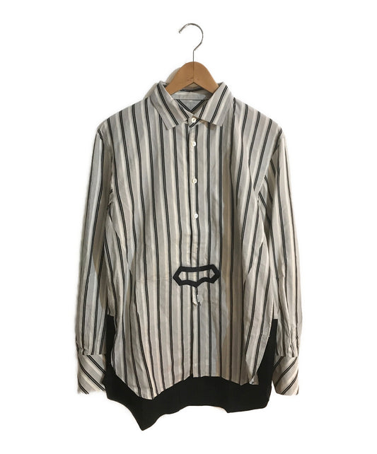 [Pre-owned] NUMBER (N)INE 09SS"LONESOME HEROES" period Decorated pullover striped shirt K3327