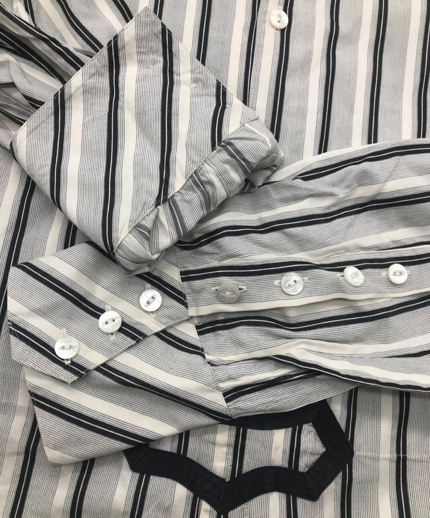 [Pre-owned] NUMBER (N)INE 09SS"LONESOME HEROES" period Decorated pullover striped shirt K3327