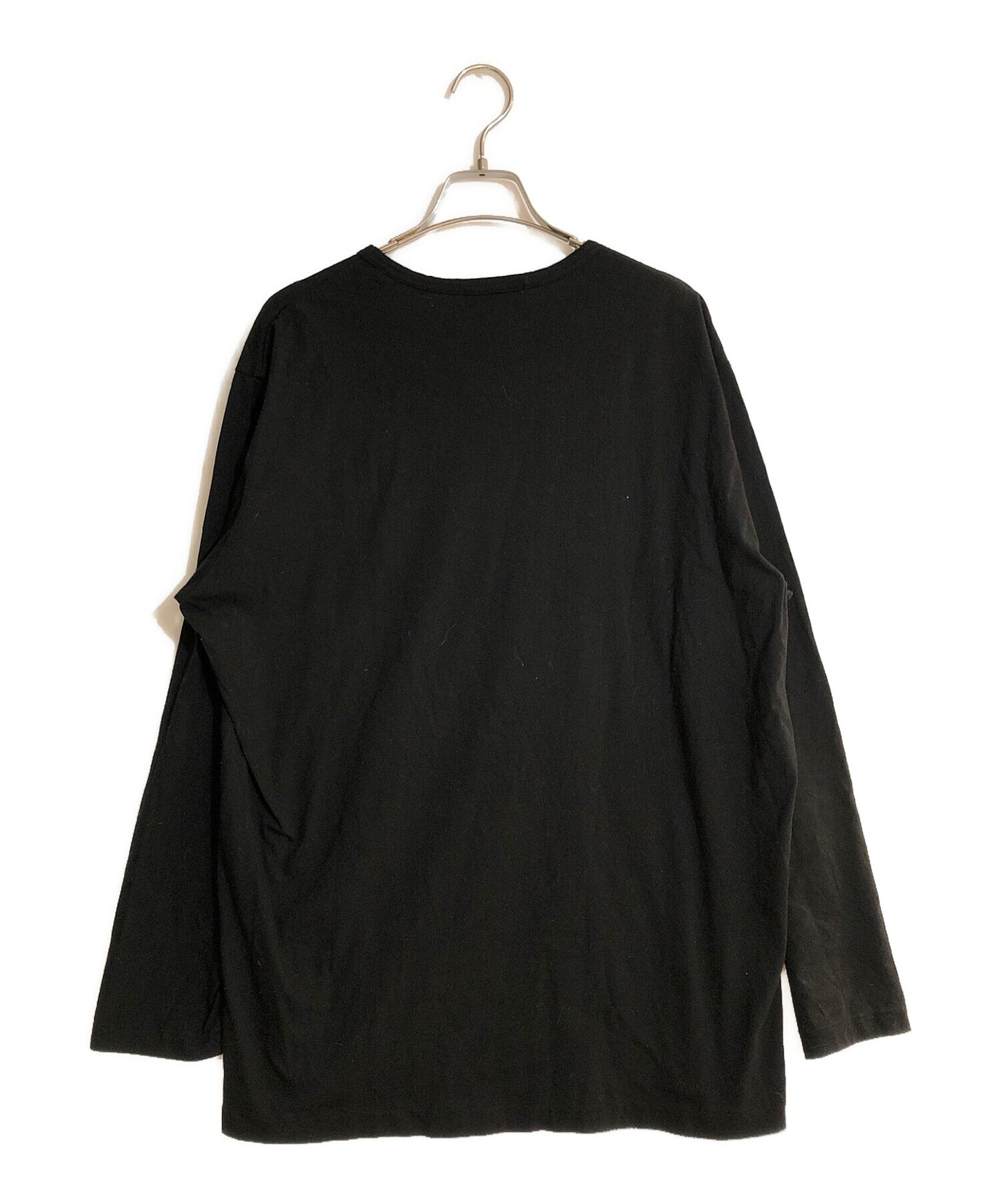 [Pre-owned] YOHJI YAMAMOTO Round-necked, long-sleeved, textured, message PT HR-T21-075