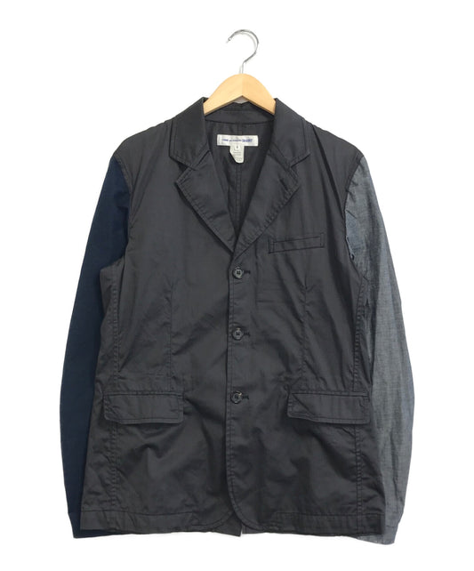 Comme des Garcons襯衫夾克，帶不同的材料開關S21168
