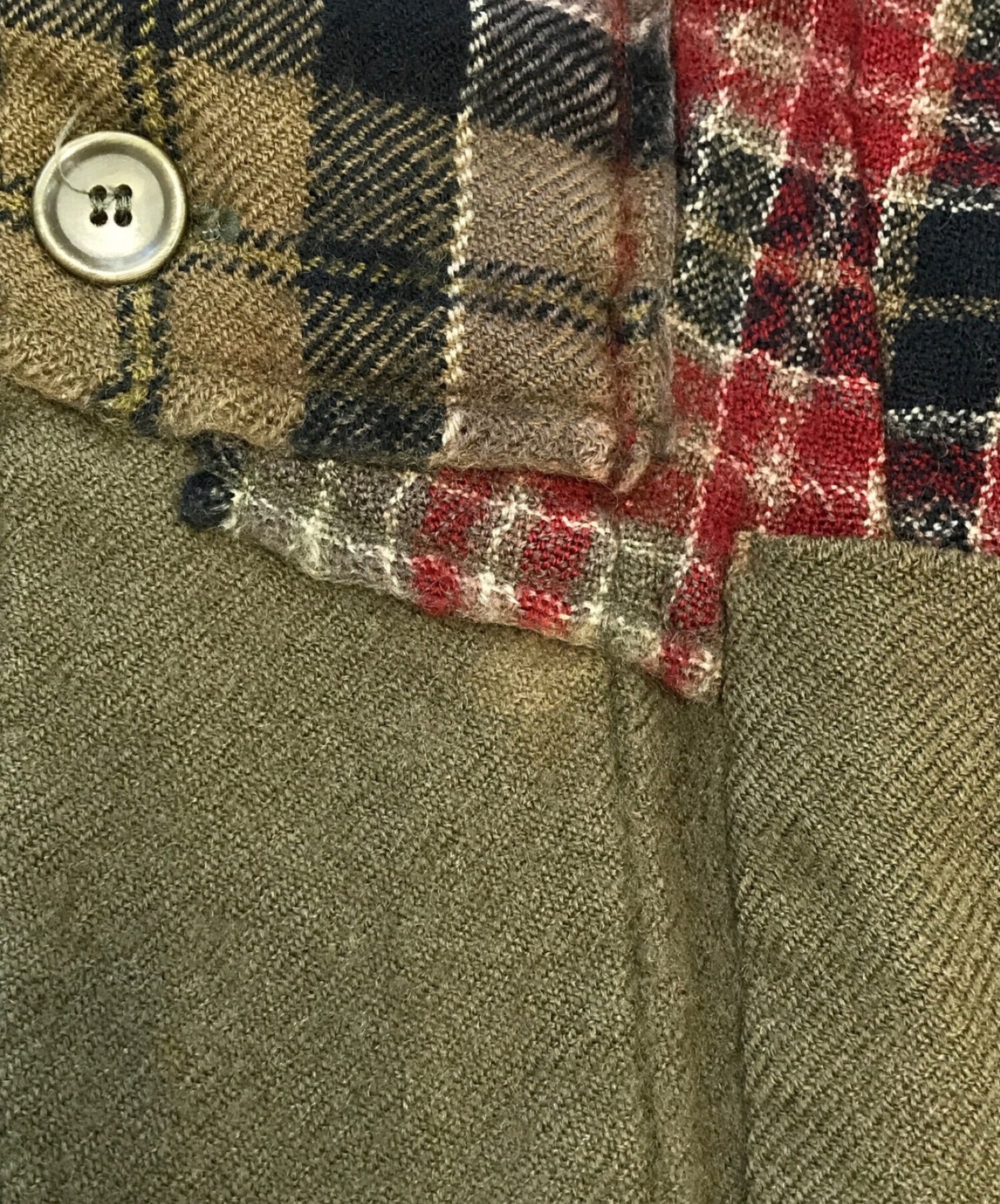 [Pre-owned] COMME des GARCONS SHIRT Shrunken Patchwork Wool Jacket