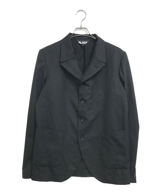 黑色COMME DES GARCONS量身定制的夹克，带孔设计1C-J011