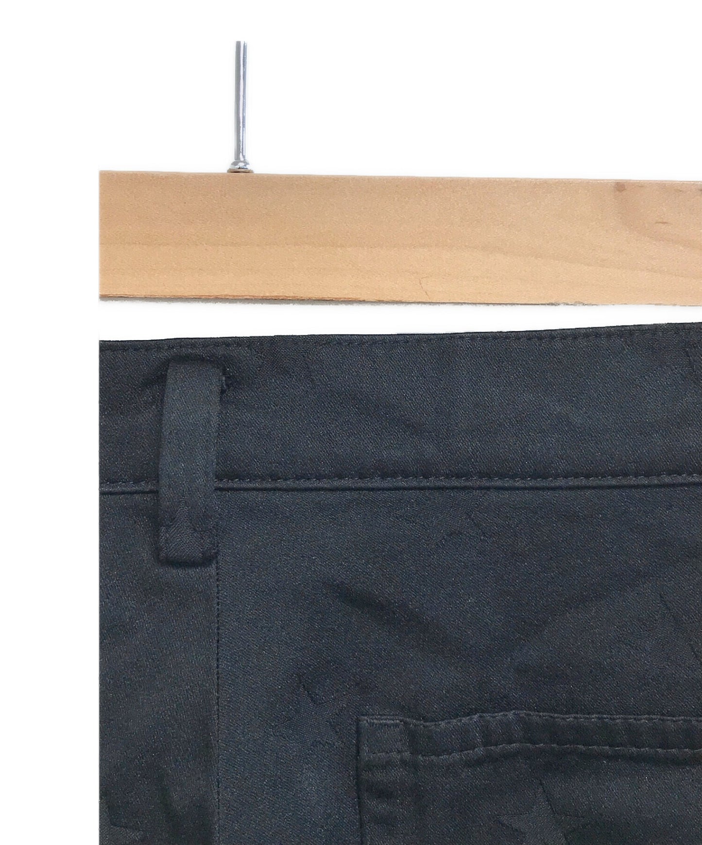 Black Comme des Garcons jacquard tapered กางเกงขายาว
