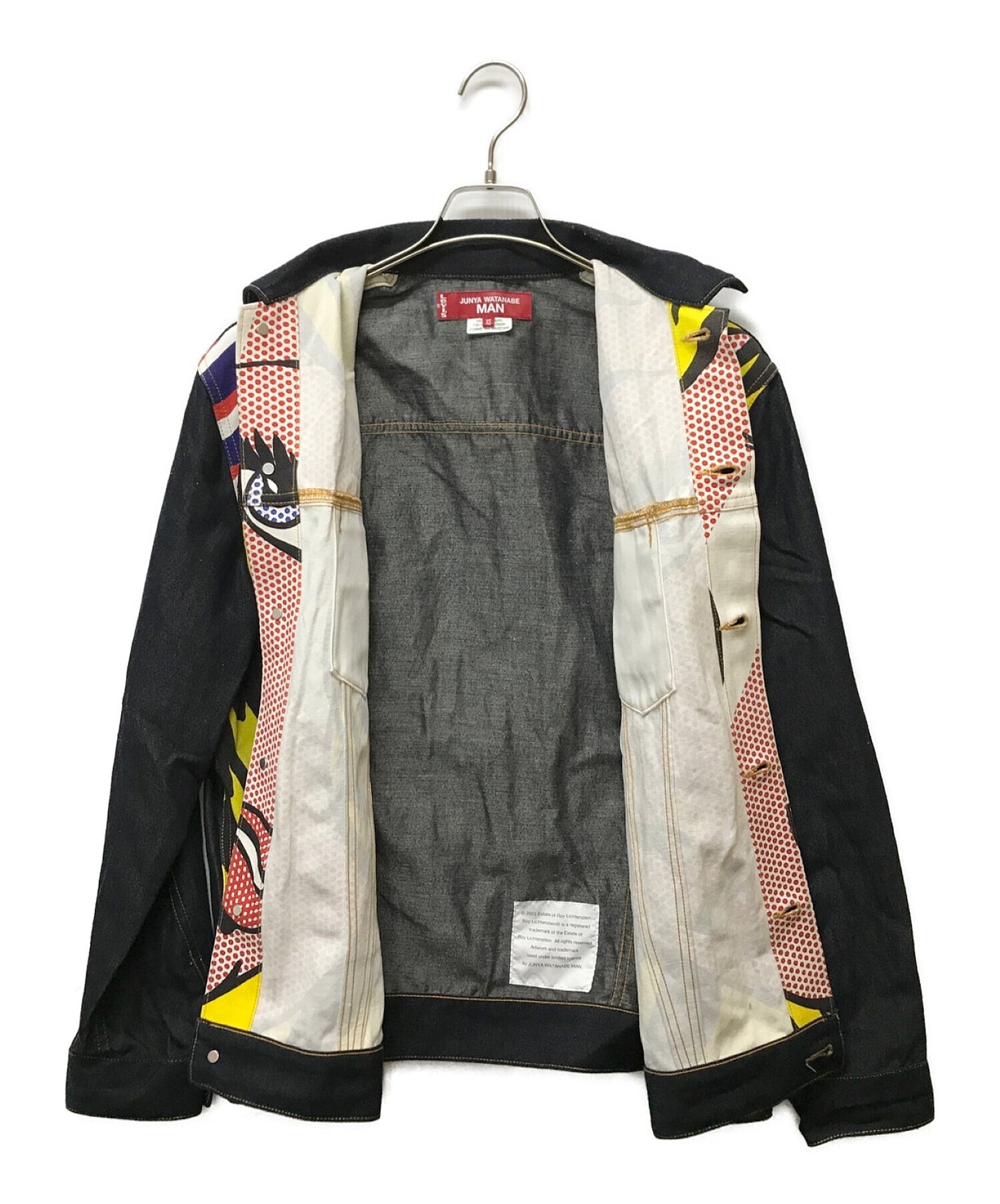 Comme des Garcons Junya Watanabe Man Collaboration Print Denim Jacket WK-J203 AD2022