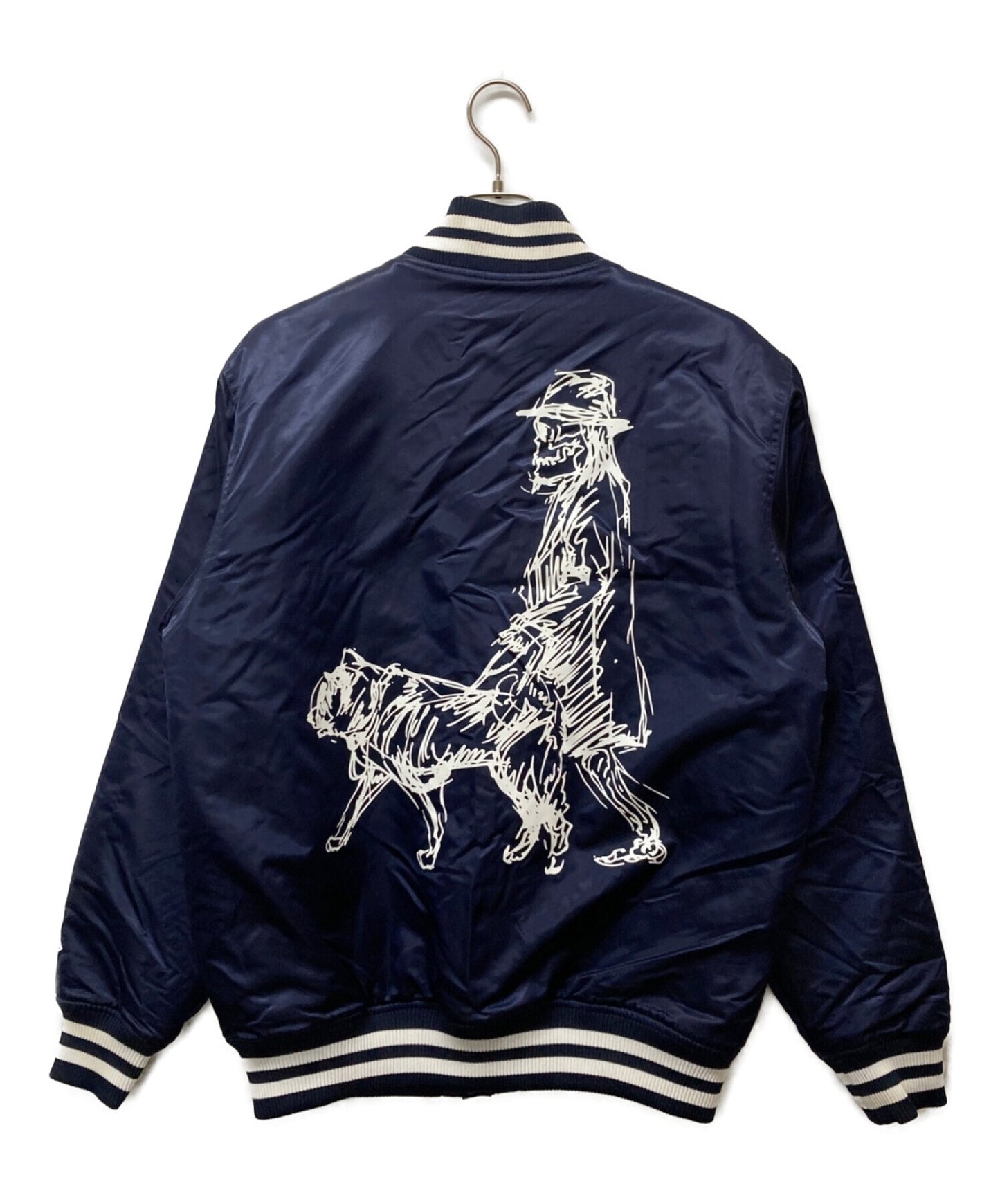 [Pre-owned] Yohji Yamamoto pour homme Back Drawing Print Varsity Jacket FK-Y01-600