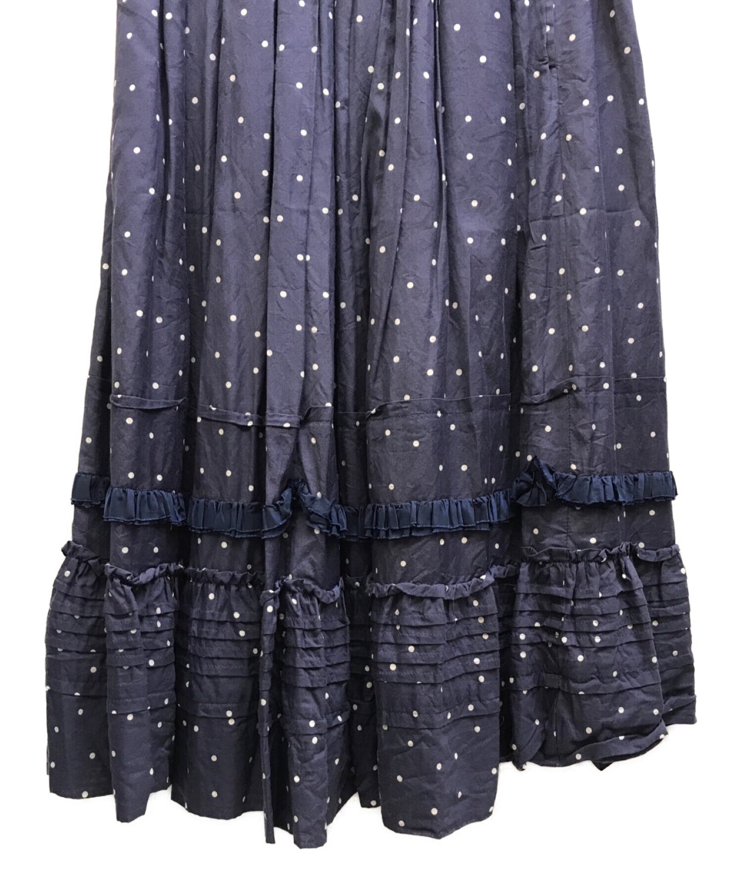tricot comme des garcons dot skirt tiered ts-s020