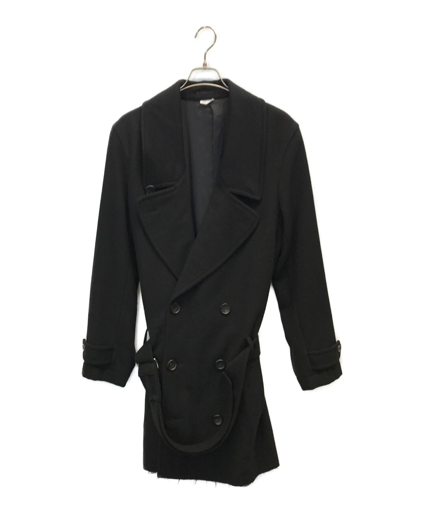 [Pre-owned] COMME des GARCONS HOMME PLUS 19AW Cashmere-blend cut-out double-belted coat, tailored coat, long coat PD-C006