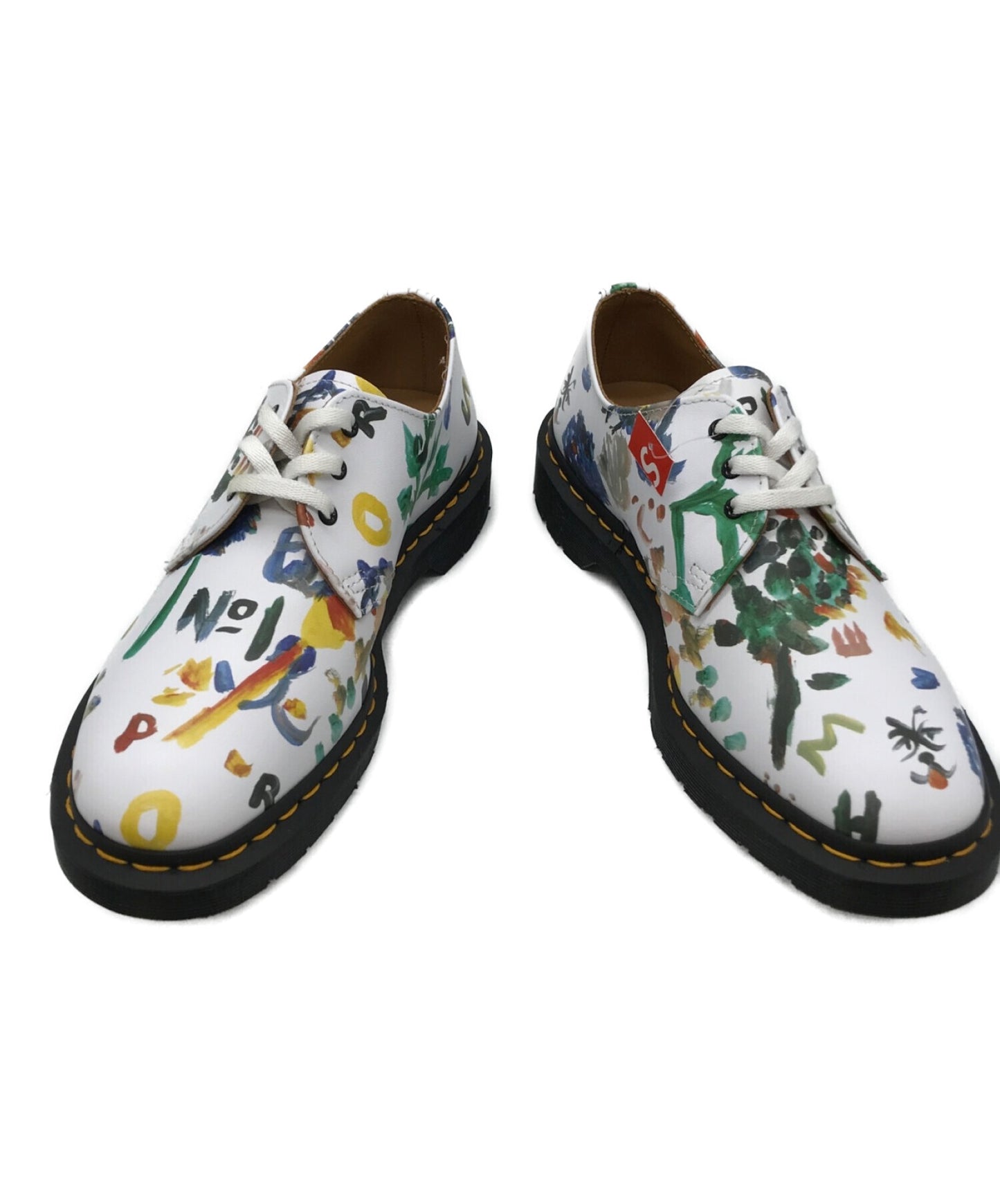 Yohji Yamamoto × Supreme × Dr. Martens 3 예 신발 "흰색"3 홀 신발 28010100