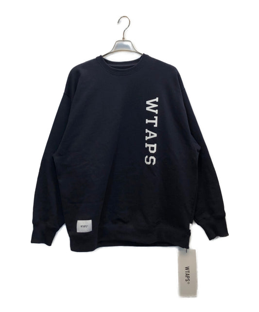 WTAPS Design 01 / Sweater / Cotton โลโก้คอลัมน์ลูกเรือคอเสื้อคอ 231ATDT-CSM02