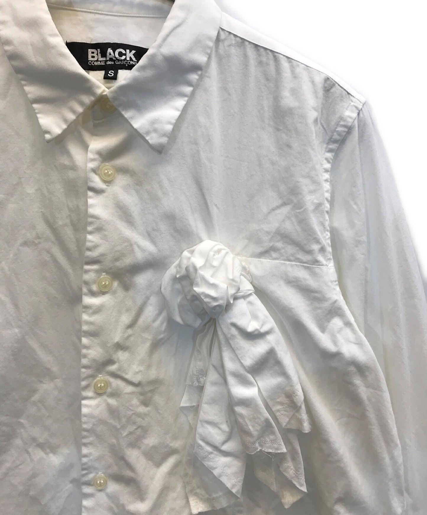 [Pre-owned] BLACK COMME des GARCONS Chest 3D ribbon design shirt 1E-B014