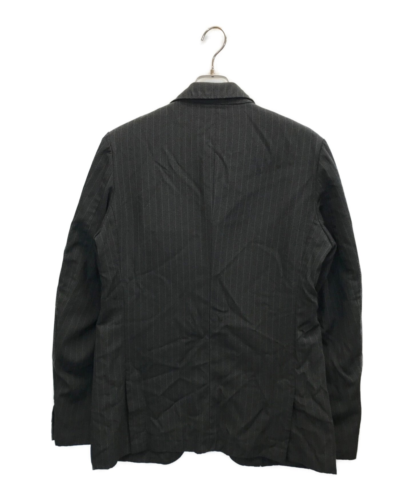 Comme des Garcons Homme Deux Shrunken Poly Ring Lapel Striped Jacket 3B 테일러드 재킷 DK-J038