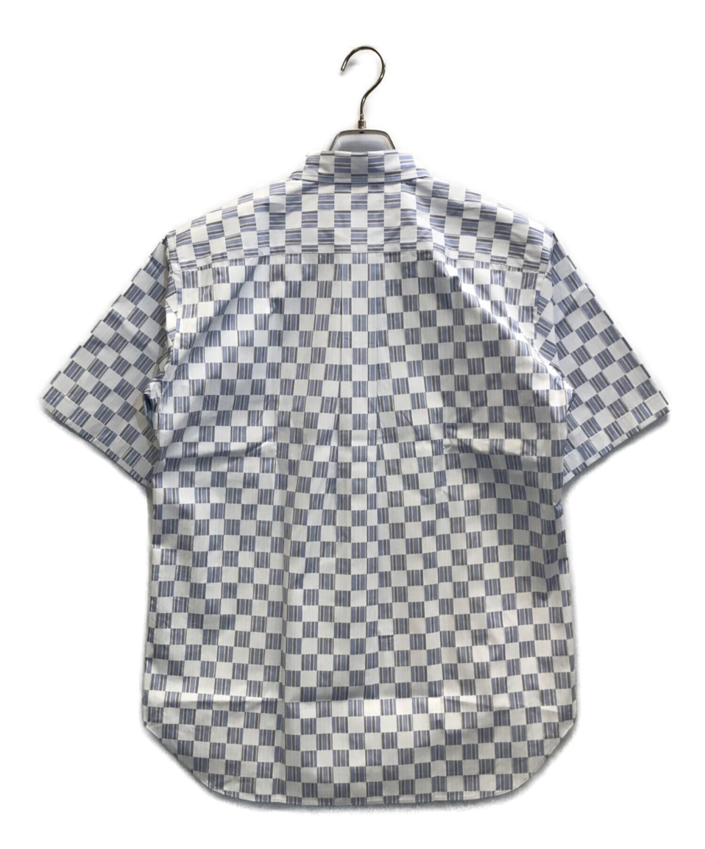 COMME DES GARCONS HOMME DEUX Striped Checkered Flag短袖襯衫DK-B043