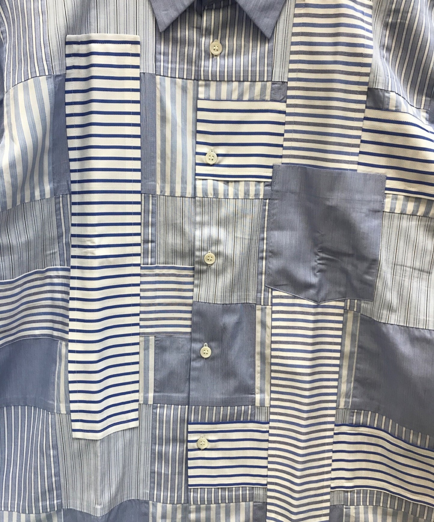 COMME des GARCONS HOMME DEUX Mixed stripe shirt Patchwork shirt DK-B021