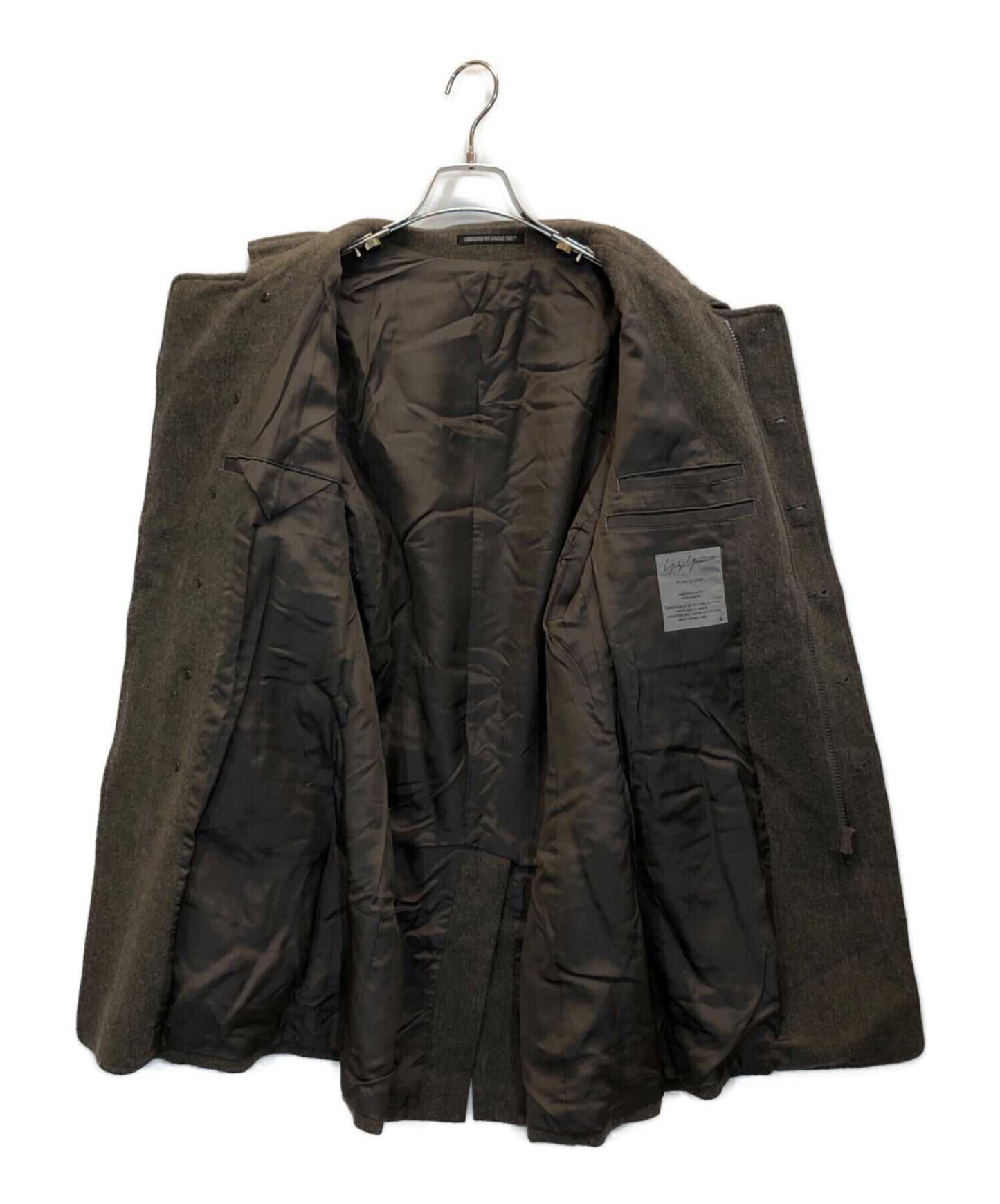 [Pre-owned] Yohji Yamamoto pour homme 13AW Wool blend epaulette zip military coat HQ-J16-113