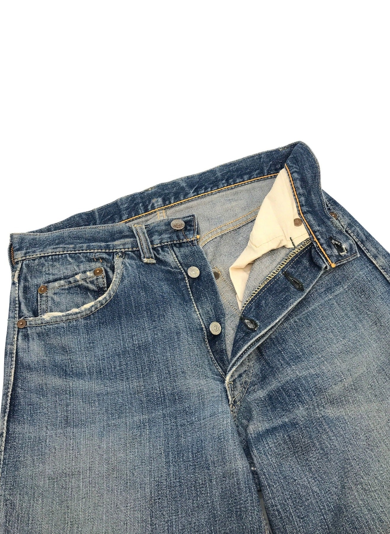 [Pre-owned] LEVI'S 503B XX  Vintage Denim Pants Model 47, leather patch, two-prong dome with button back