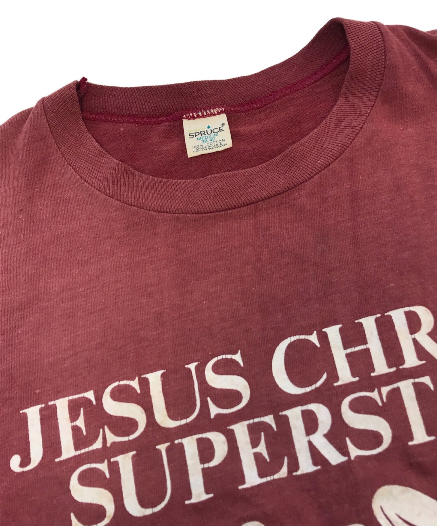 빈티지 쇼코 사운드 티셔츠 70의 예수 그리스도 슈퍼 스타