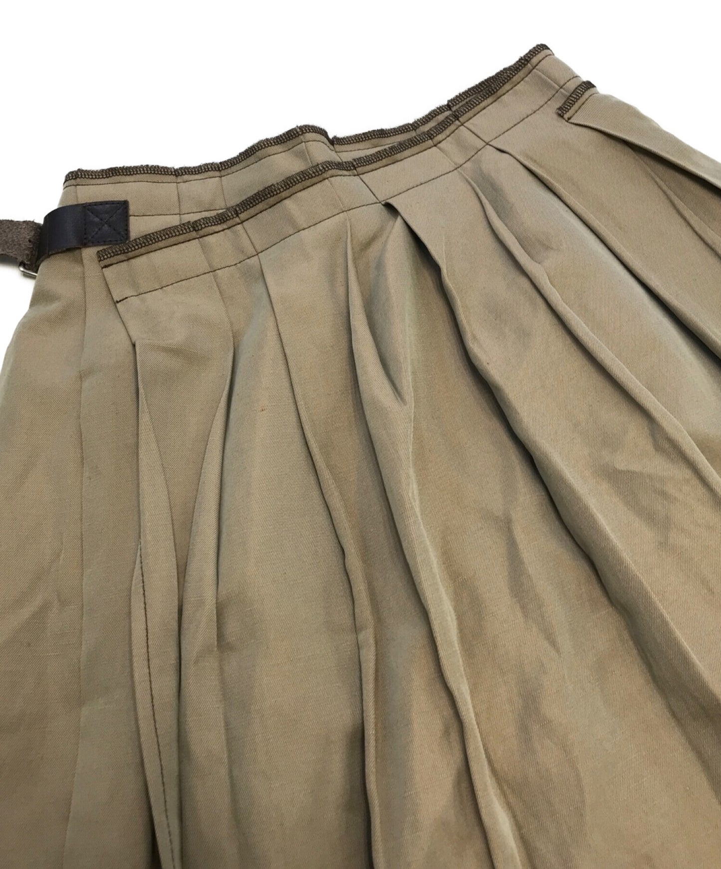 [Pre-owned] tricot COMME des GARCONS asymmetrical tuxedo skirt TG-S008