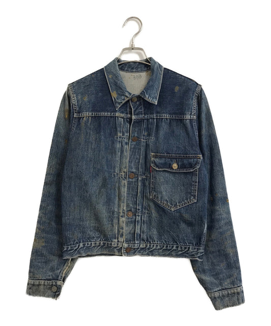 [Pre-owned] LEVI'S 506XX 1st Denim Jacket buckle without needle, button back bumped, equal V on one side
