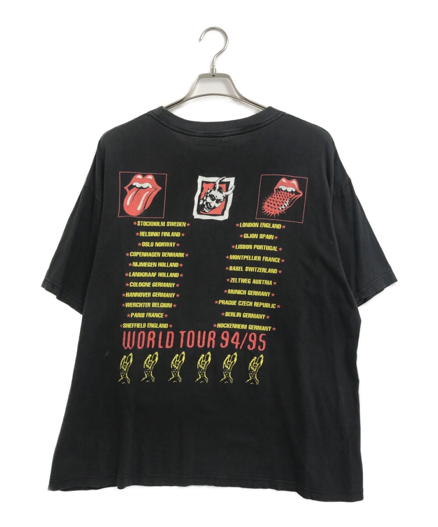 [Pre-owned] ROLLING STONES Band T-Shirt WORLD TOUR 94/95/95 Copyright