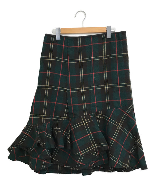 COMME DES GARCONS [旧]缩水羊毛LAMéCheckSkirt GS-04020M