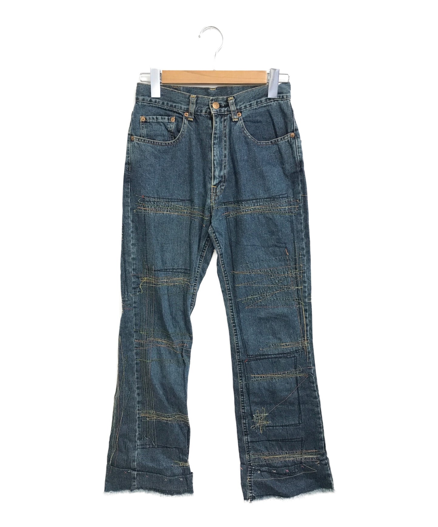 歇斯底里的魅力[舊]重建維修設計牛仔褲
