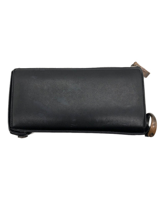 [Pre-owned] Yohji Yamamoto pour homme LARGE ZIPPERED WALLED leather long wallet
