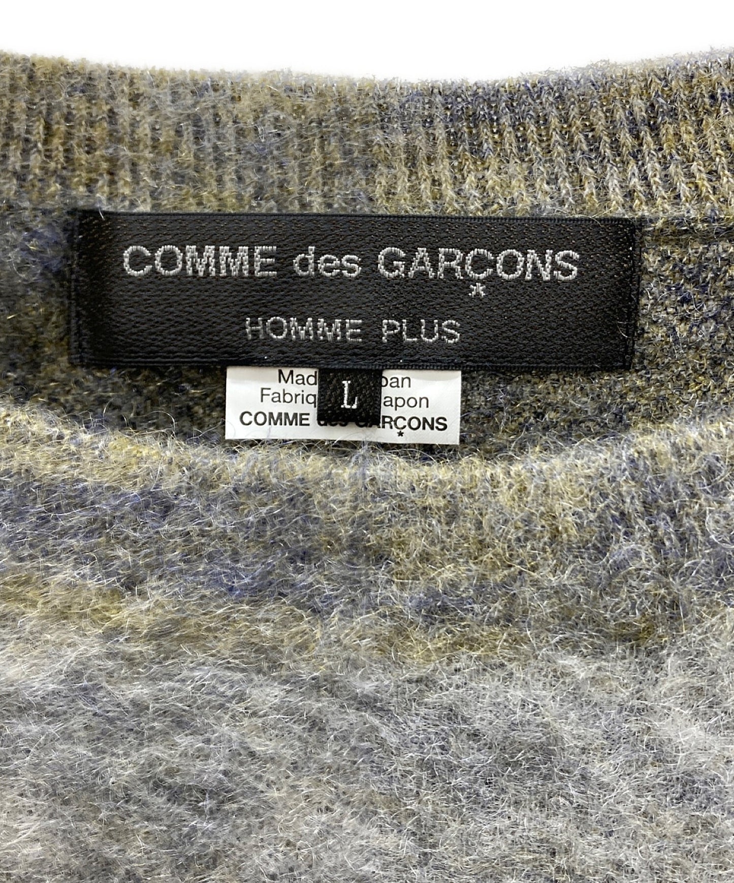 Comme des Garcons Homme Plus徽標Mohair針織PJ-N008