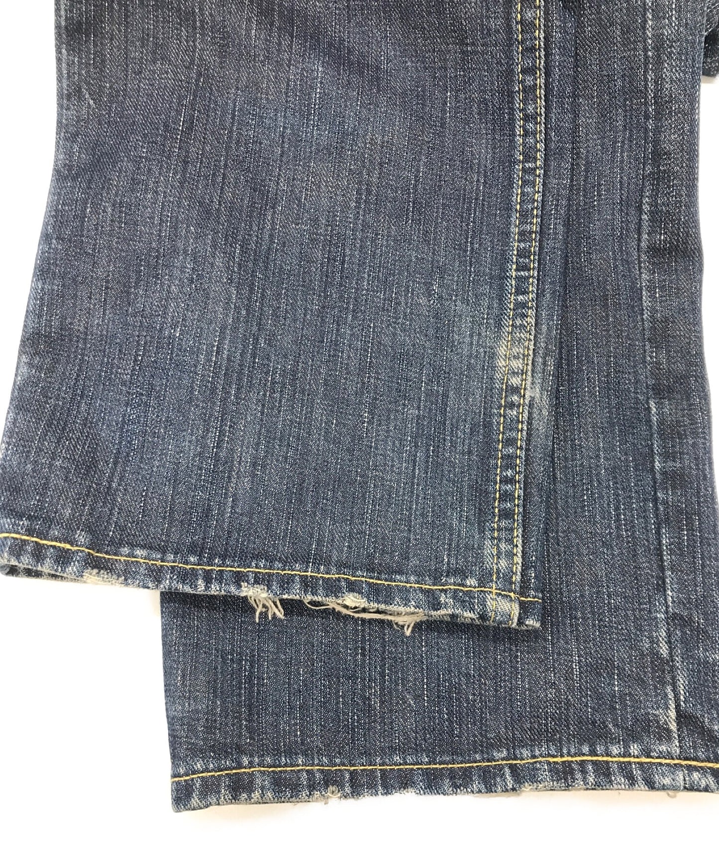 [Pre-owned] NUMBER (N)INE 05SS Damaged and Repaired Bush Denim Pants