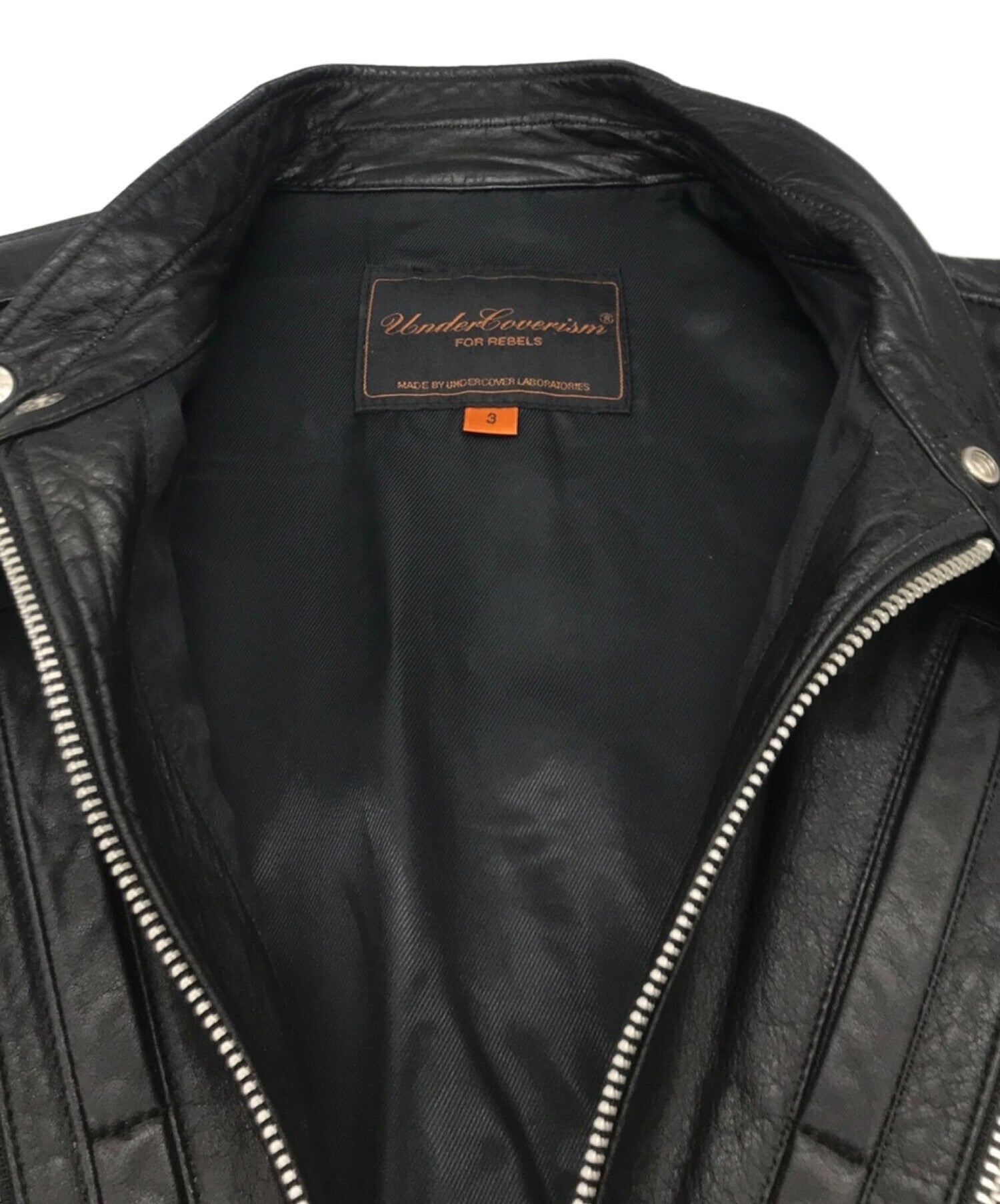 Undercoverism Black Offset Zip Coat