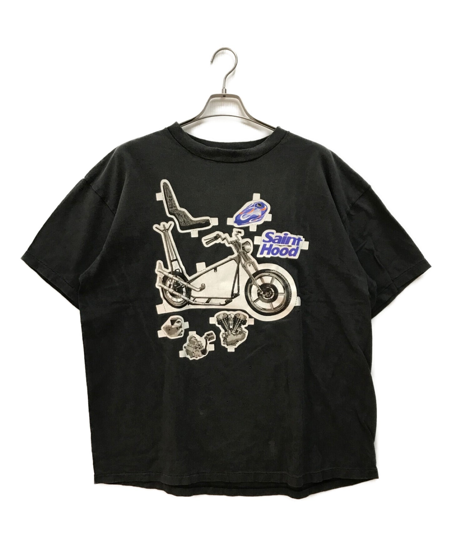 세인트 마이클 STHD SS 티/자전거 오토바이 인쇄 손상된 티셔츠 짧은 슬리브 컷 및 바느질 SM-S23-0000-114/23119SMN-CSM01S