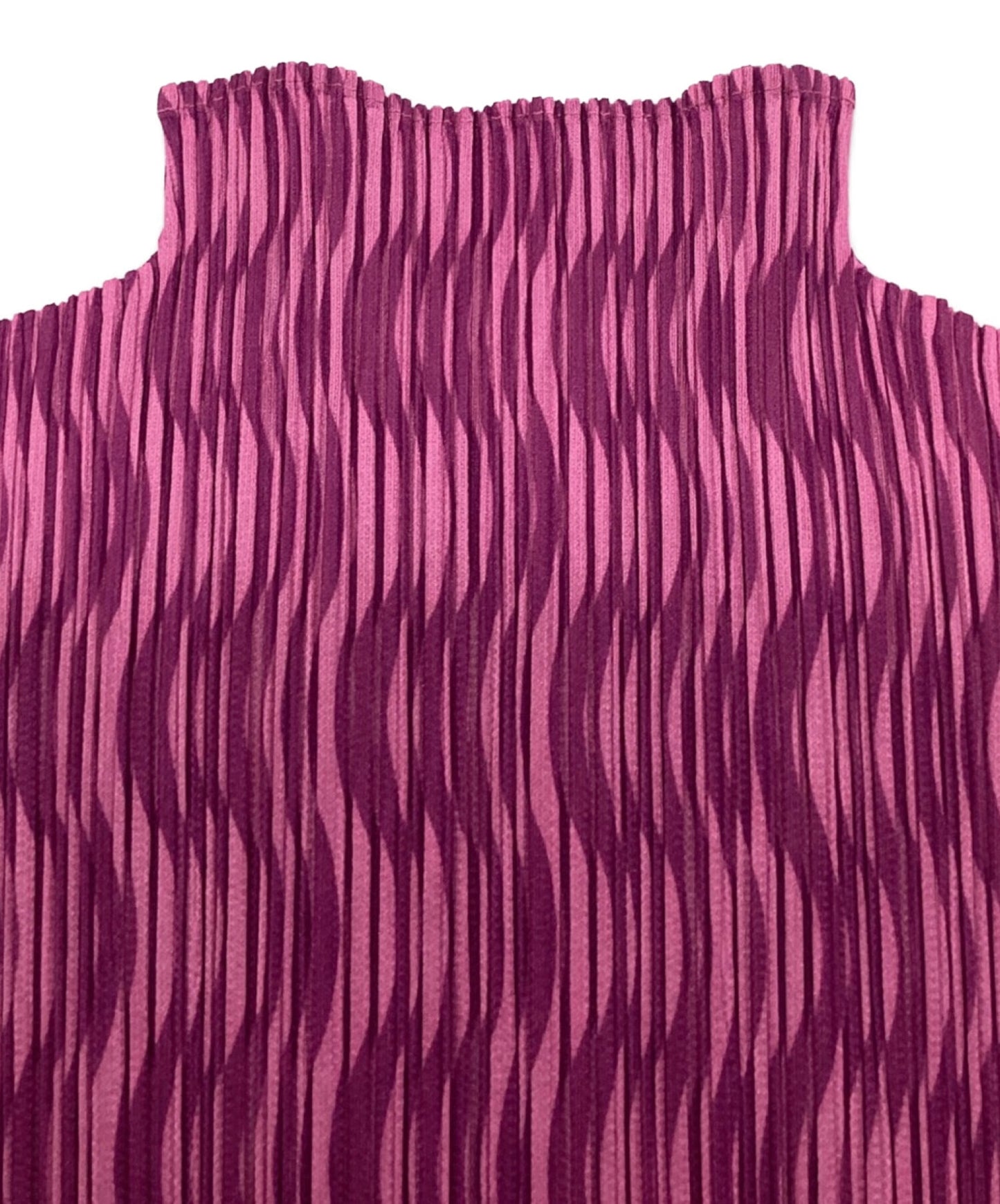 [Pre-owned] PLEATS PLEASE Sleeveless Pleated Cut and Sewn Side-Switched Blouse Woven Pattern Blouse PP43-JK881