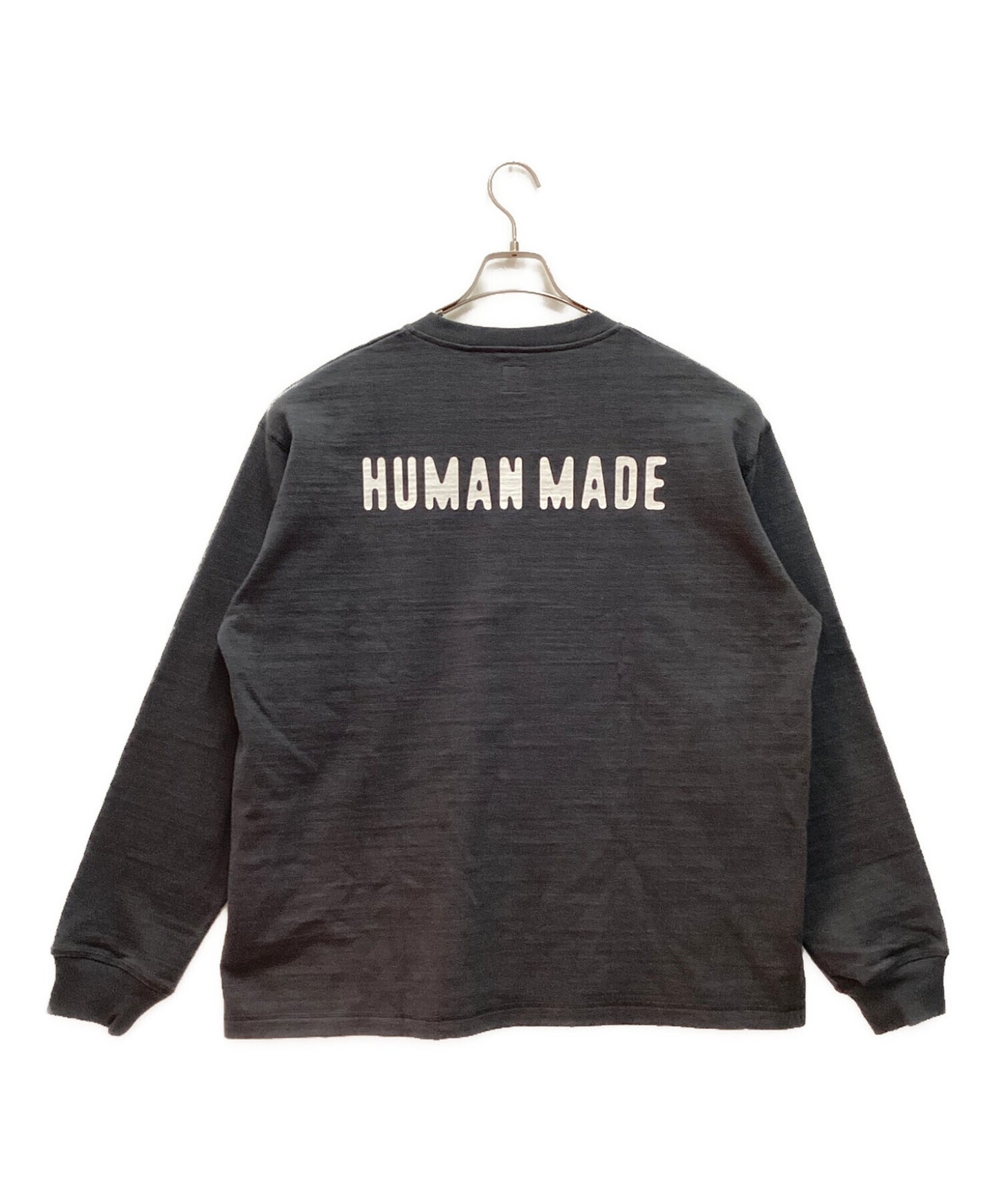 HUMAN MADE OVERSIZED HENLEY NECK L/S T-SHIRT / Oversized Henry