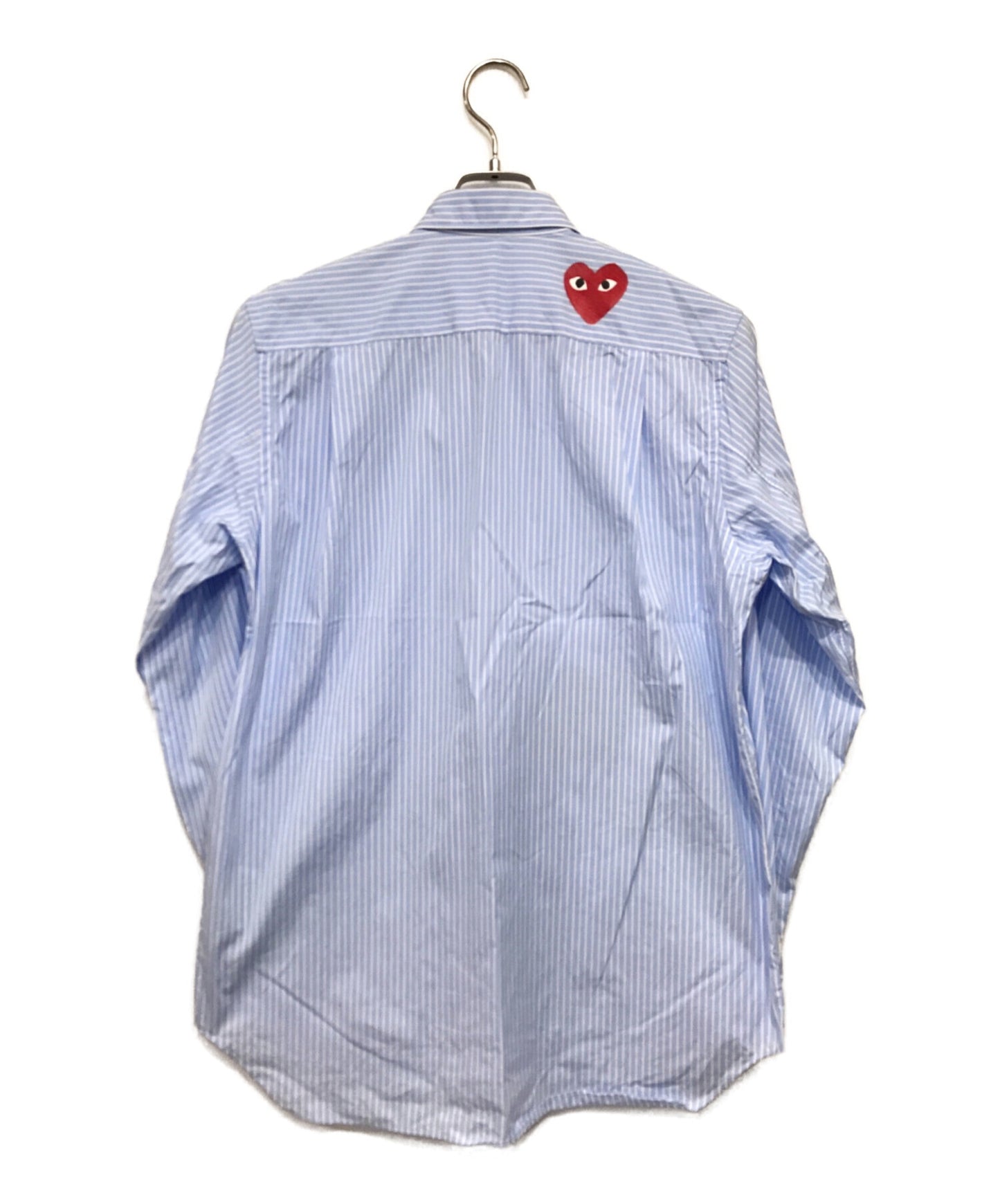 [Pre-owned] PLAY COMME des GARCONS x THE NORTH FACE Heart Patch Stripe Shirt AE-B202