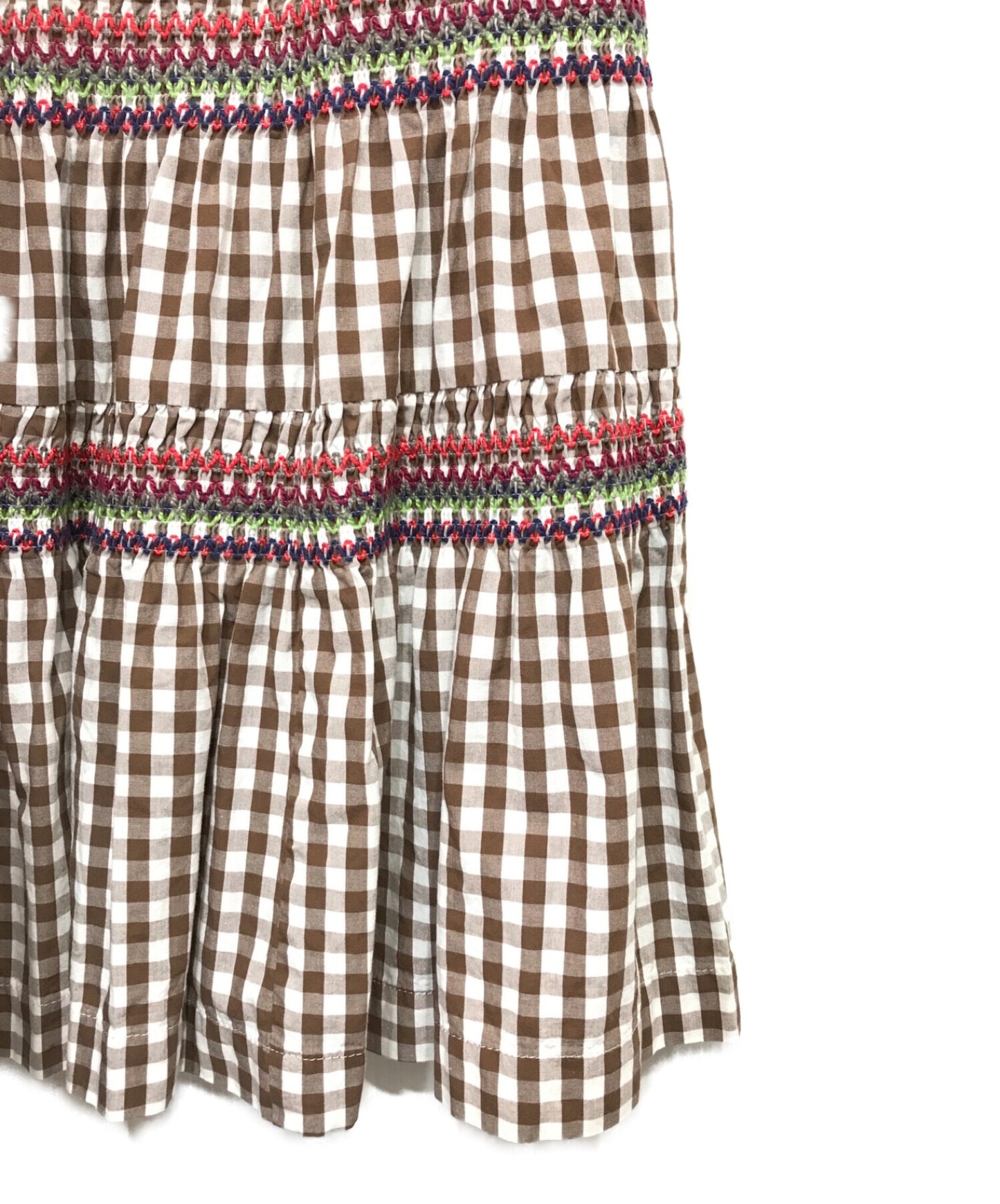 Comme des Garcons Girl Gingham Check Design Maxi Skirt NA-A003 AD2018