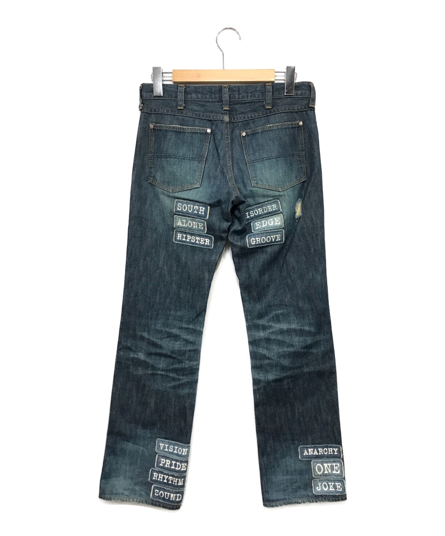 ウエスト78cm04aw number (n)ine Patchwork Black Jeans - パンツ