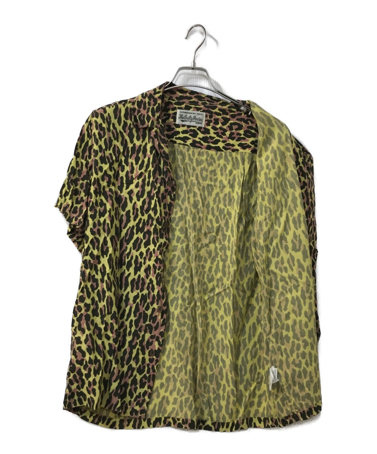 Wacko Maria Leopard印刷riar open Collar衬衫