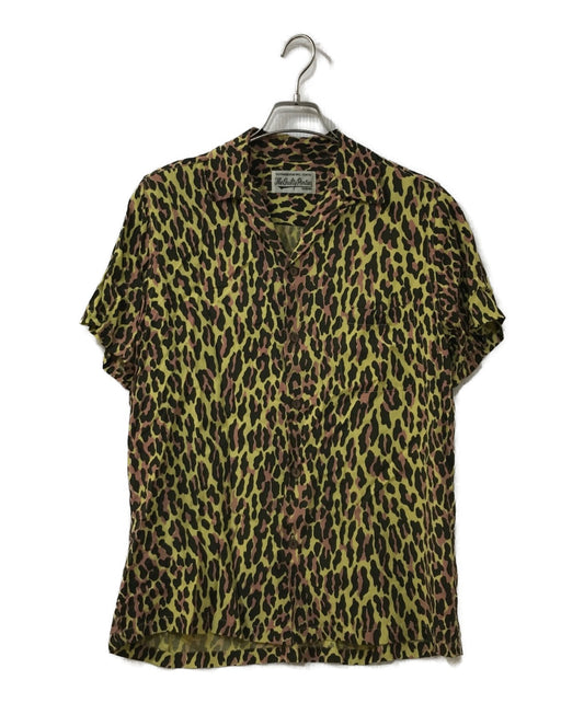 Wacko Maria Leopard 프린트 레이온 오픈 칼라 셔츠
