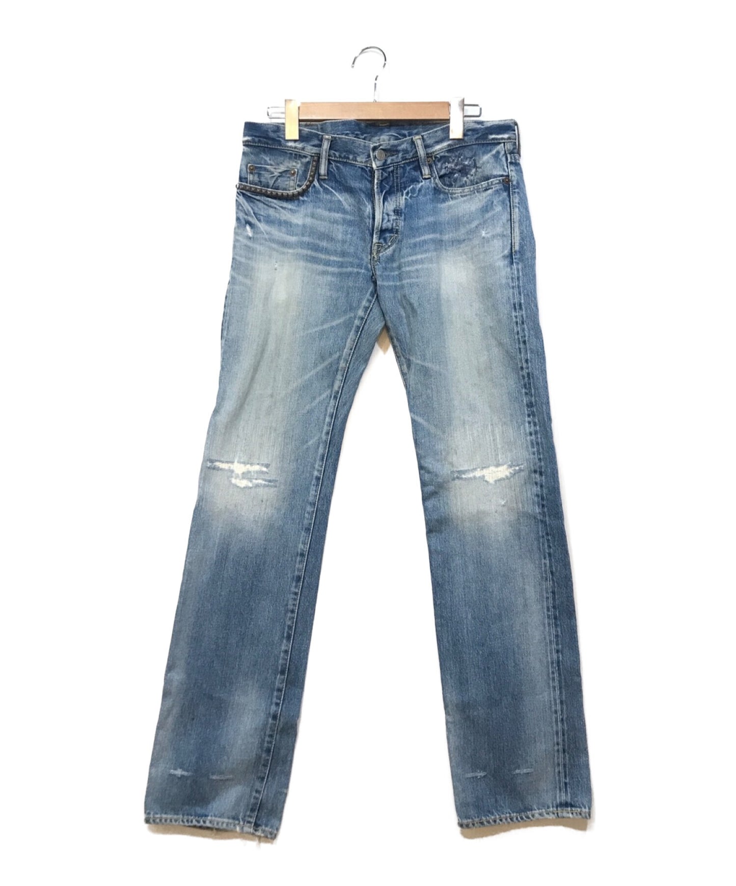 [Pre-owned] Hysteric Glamour Damaged denim pants