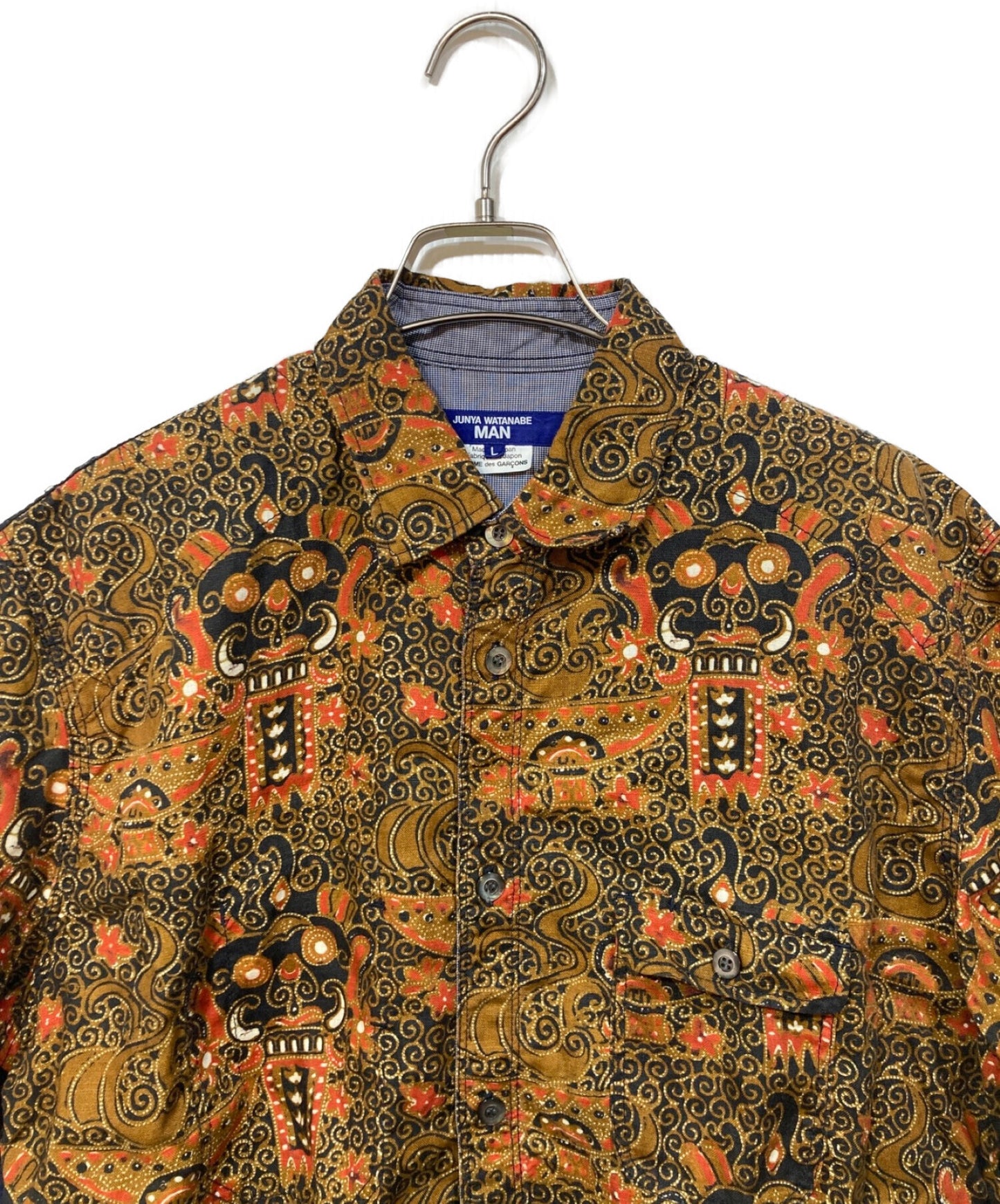 [Pre-owned] COMME des GARCONS JUNYA WATANABE MAN Linen Paisley Pattern Short-Sleeved Shirt WI-B025