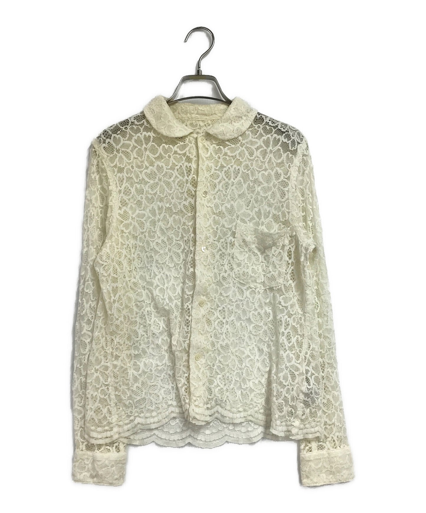 [Pre-owned] COMME des GARCONS Lace Flower Shirt GI-B026 AD2011