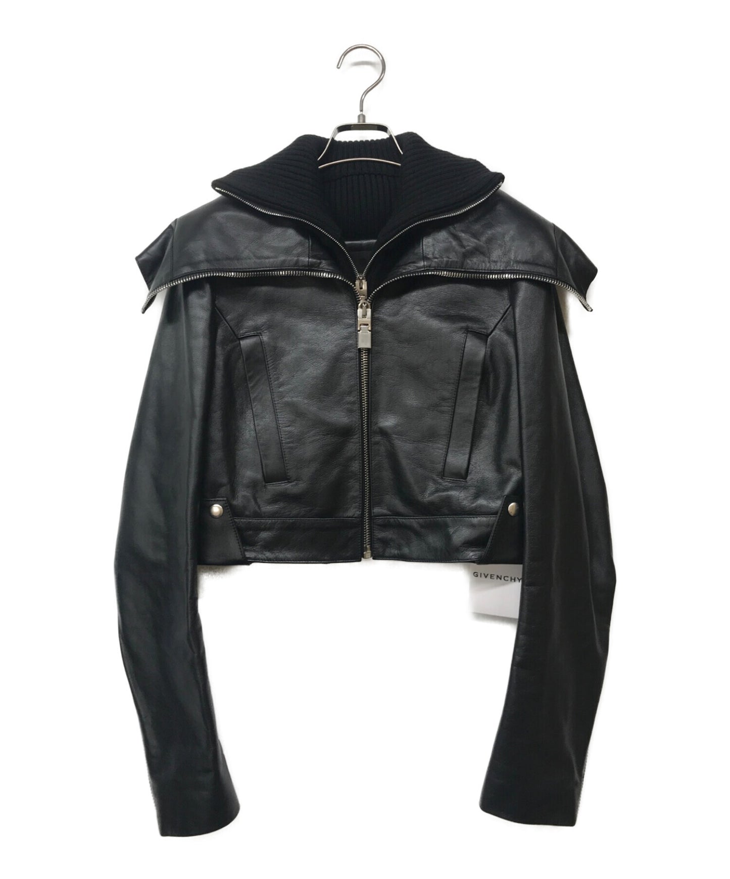 [Pre-owned] GIVENCHY Leather Crop Biker Jacket BW00DY610U