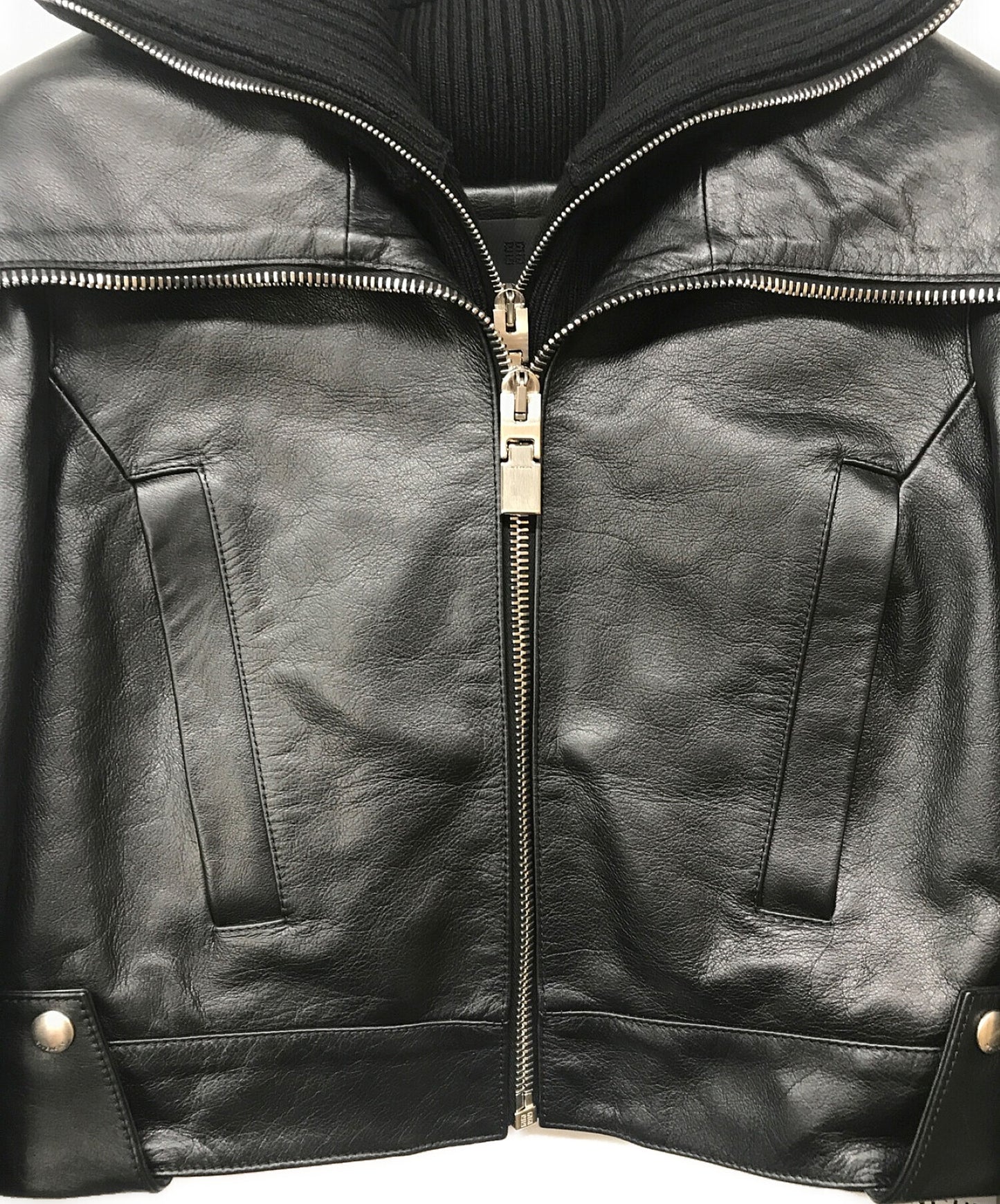 [Pre-owned] GIVENCHY Leather Crop Biker Jacket BW00DY610U