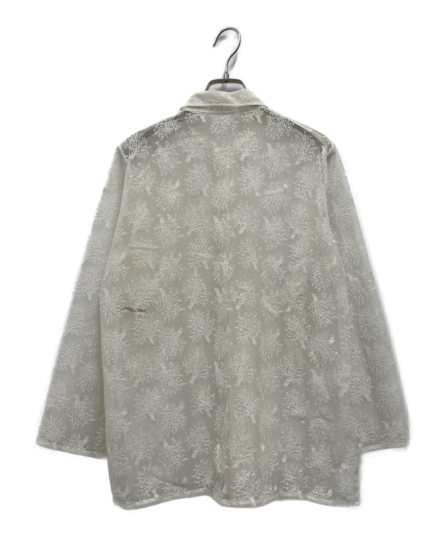 [Pre-owned] COMME des GARCONS 70-80's Vintage Shawl Collar Sheer Embroidered Shirt